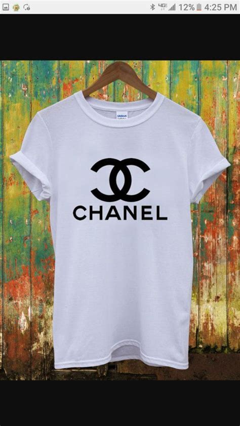 chanel white tee|Tee.